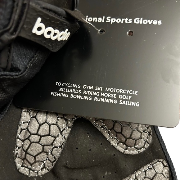 Other - Unisex black cycling,‎ motorcycle, ski athletic thin gloves new Large fits small